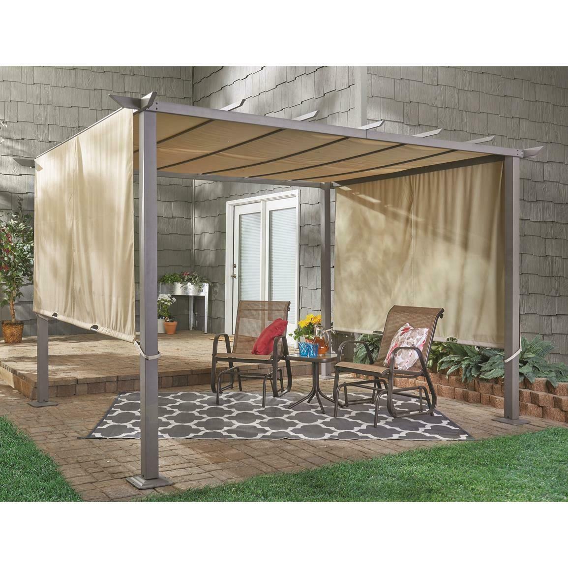 CASTLECREEK 12' x 10' Pergola Gazebo with Retractable Walls