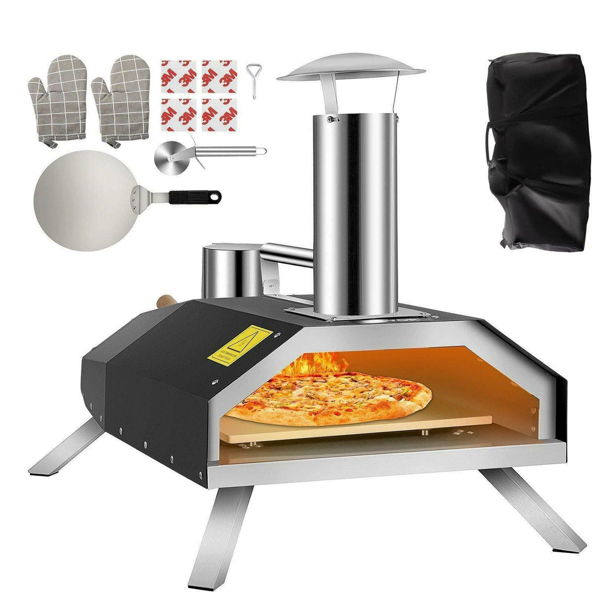 Portable Steel Multifunctional Oven with Complete Accessories