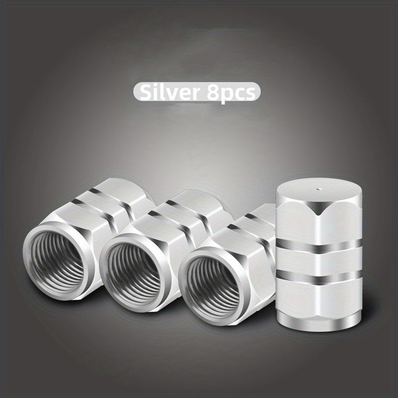 4/8pcs Aluminum Alloy Tire Valve Caps - Dustproof & USA AIR Compatible - For Cars, Motorcycles & Trucks