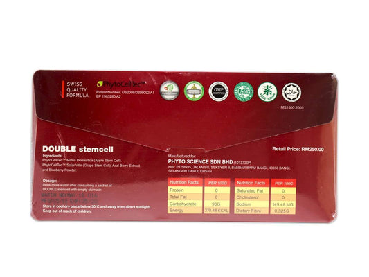100 Pack Phytoscience Double StemCell Phyto Cell Tec Anti Aging Formula Swiss Quality Formula Rejuvenate Antioxidant Expiry 2020 Free Express Shipping