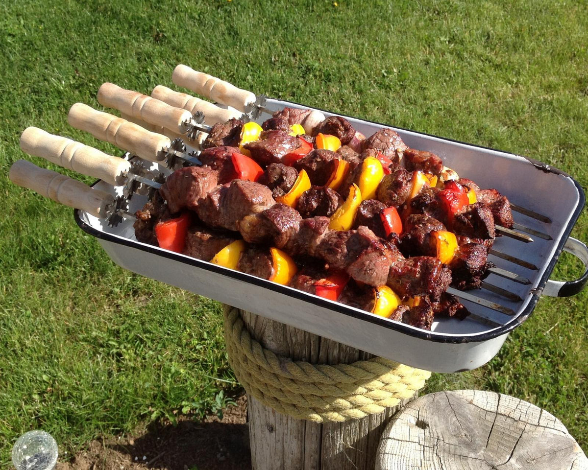 Spinarri 975 -Motorized kebob skewers for your existing gas / charcoal BBQ grill