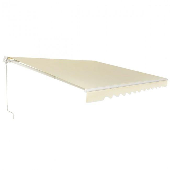 13 8 Feet Retractable Patio Awning Aluminum Deck Sunshade