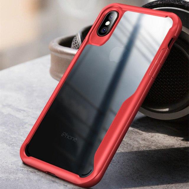 Phone Case - Luxury Ultra Thin Hybrid Clear Acrylic & Soft TPU Edge Protective Phone Case For iPhone XS/XR/XS Max 8/7 Plus