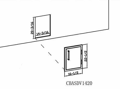 access Vertical Stainless steel single door 1420'' 14 Inch x 20 Inch