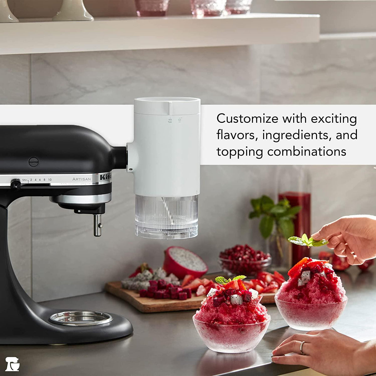 KitchenAid Shave Ice Attachment, KSMSIA, White