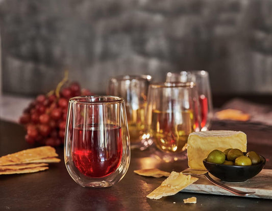 ZWILLING J.A. Henckels Double-Wall Stemless White Wine Glass Set, 10 fl. oz