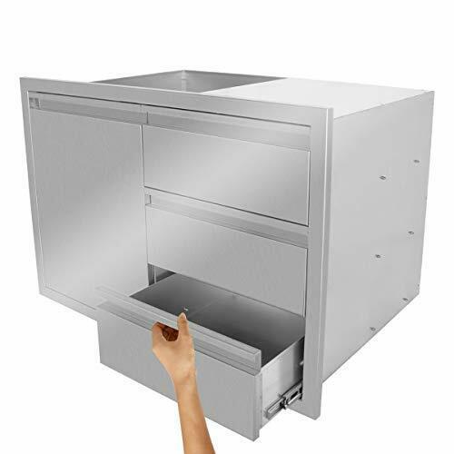 Stainless Steel Outdoor Kitchen 45.24W x 28H in. Triple Drawer and Door Combo