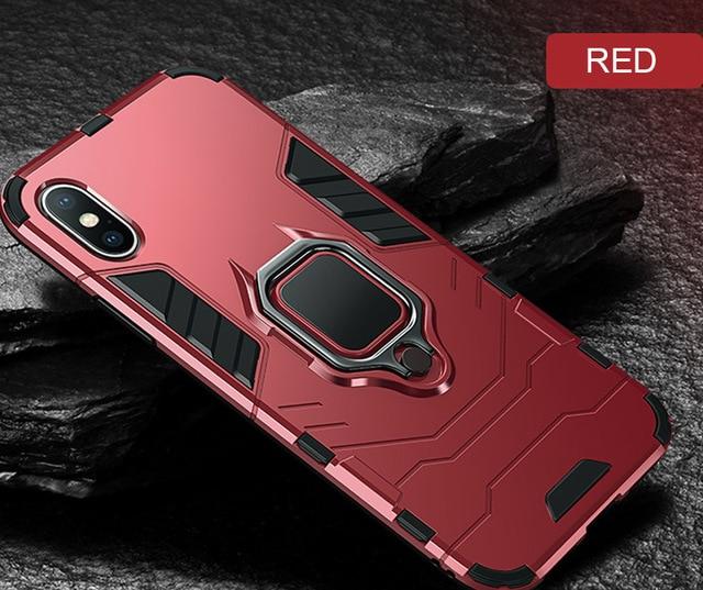 Heavy Duty Anti-knock TPU Cover With Holder For iPhone X XS XR XS Max
