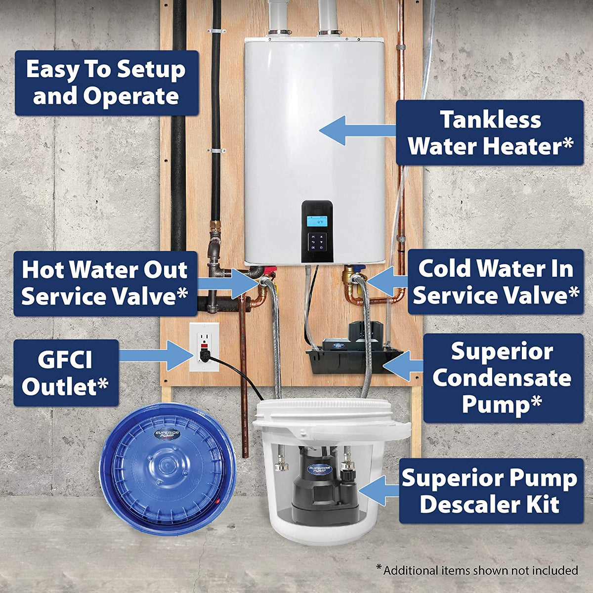Superior Pump 91660 Tankless Water Heater Descaler Pump Kit