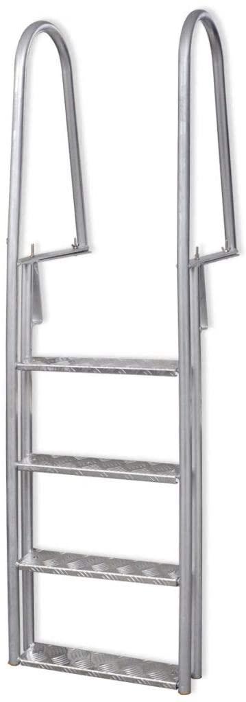 INLIFE Pool Ladder,4 Steps Stainless Steel Swimming Pool Ladder,Feet Stairs Ladder with Anti-Slip Rubber for 66.9-in. Wall Height Pools