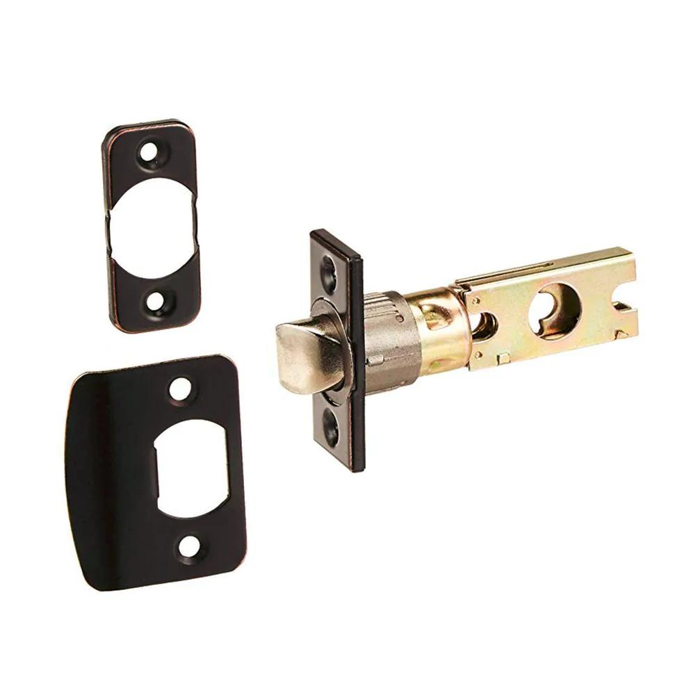 Stratford Oil Rubbed Bronze Privacy Bed/Bath Door Lever with Universal 6-Way Latch (12-Pack)