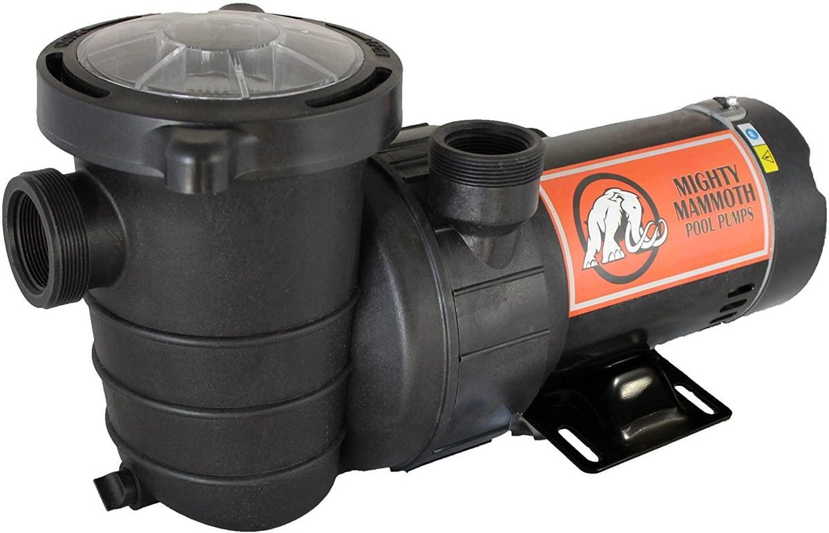 1.5 Horsepower Above Ground Pool Pump with Cord - Mighty Mammoth High Performance Motor for Clean Swimming Pool Water - 1.5 HP - 110V-120V - 60HZ