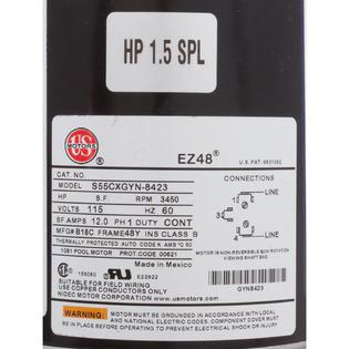 Plastics Hf 1.5Hp 115V 1Spd 60Hz 6"Tr 3Fttl Vrcl/Dsch.