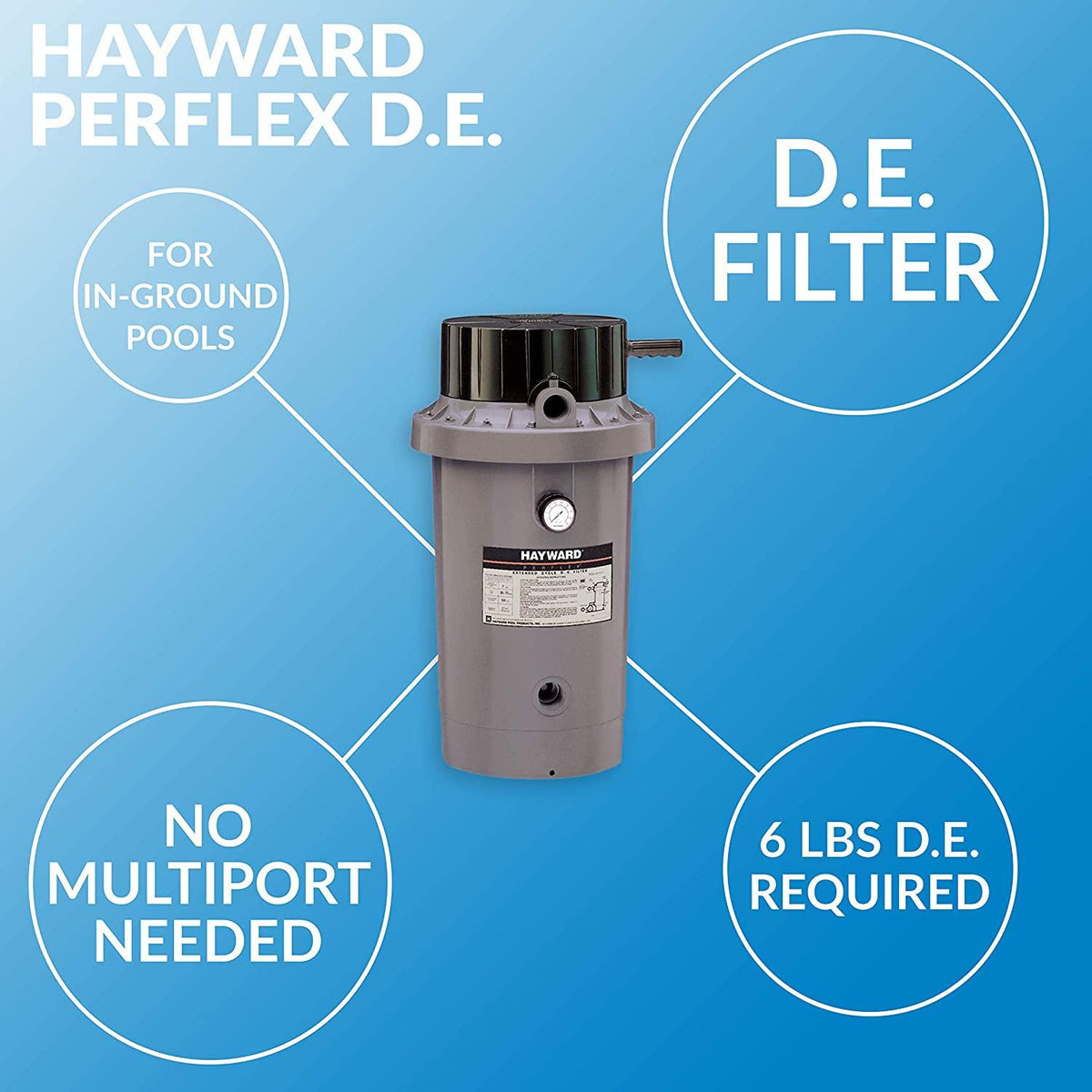 Hayward W3EC65A Perflex Diatomaceous Earth Pool Filter