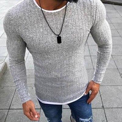 Winter Men New Fashion Pullover Knitted Sweater O-Neck Casual Long Sleeve Warm Pullovers