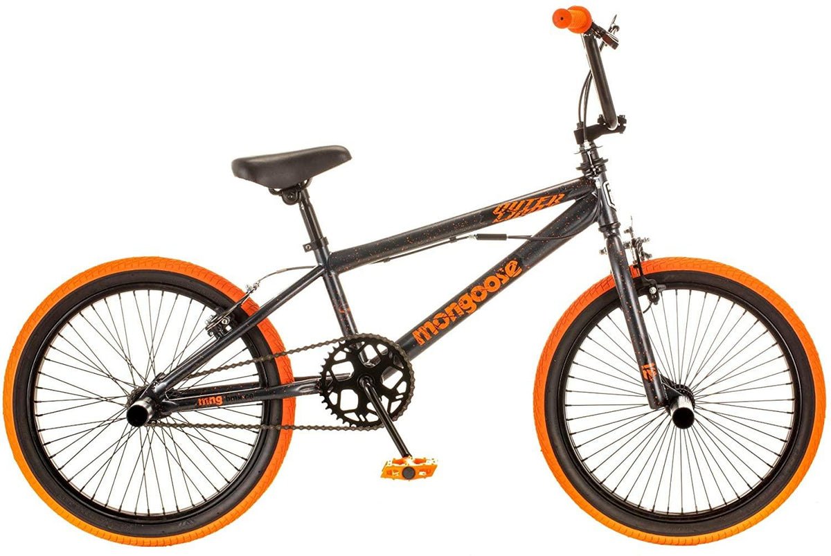 Mongoose 2021 20" Outerlimit BMX Bike, Dark Grey/Orange