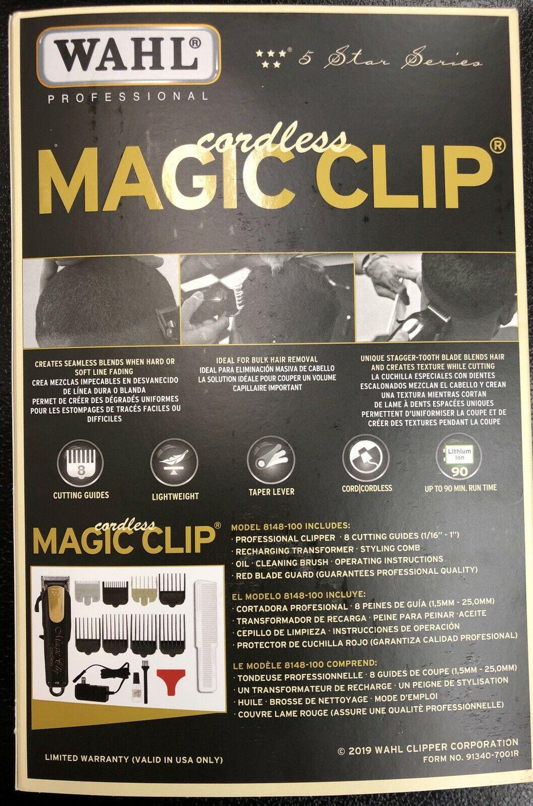 ***Limited Edition*** Wahl Clip Black And Gold Cordless 8148