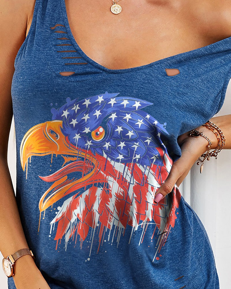 Print Sleeveless Tank Dress