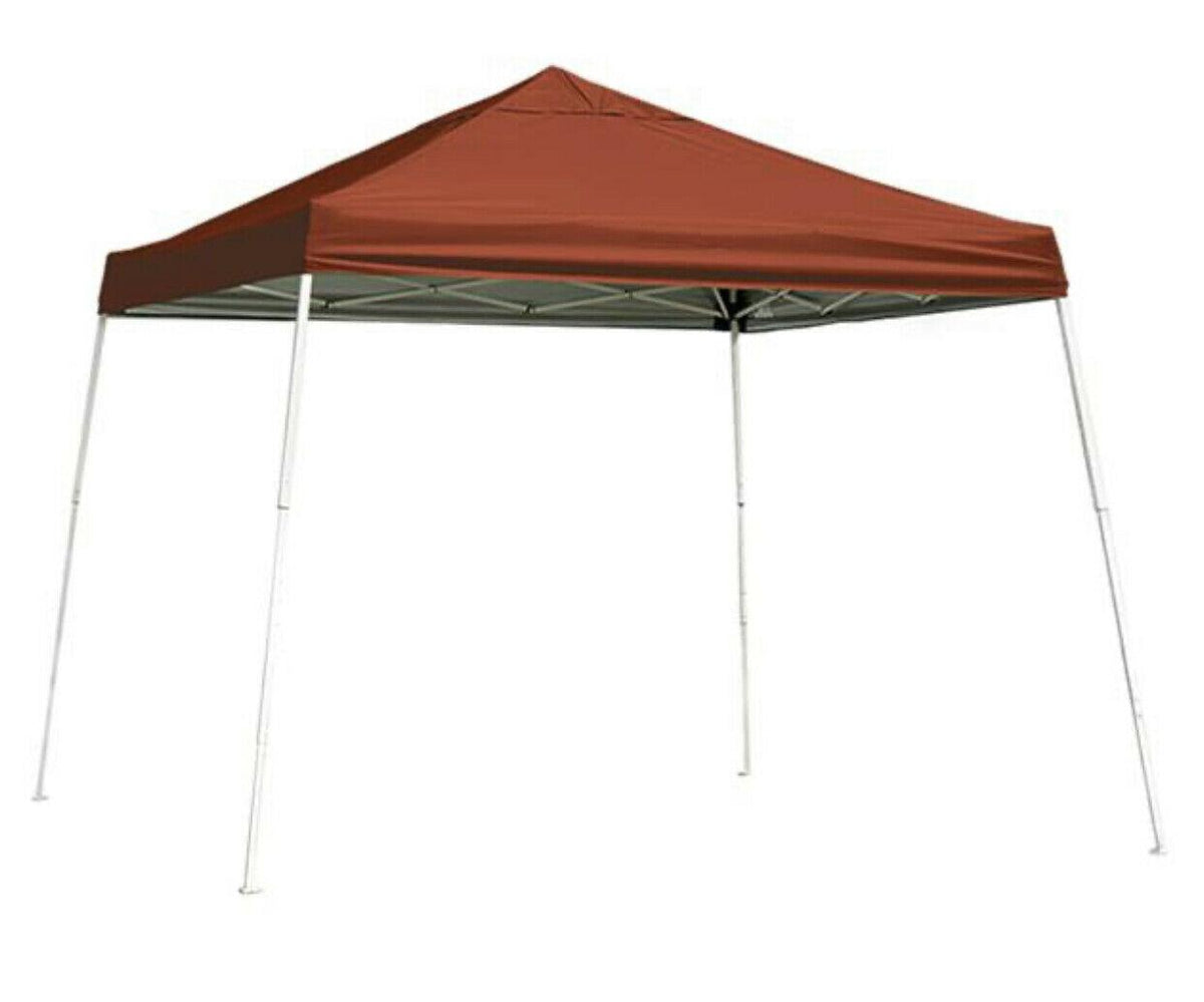 10'x10' Red Sport Series Pop Up Slant Leg Canopy (bff)