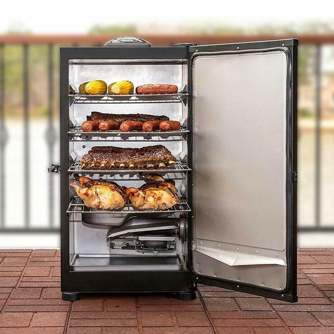Electric Smoker Large Oversized Digital Temperature Meat Corn Veggies Wood Chip