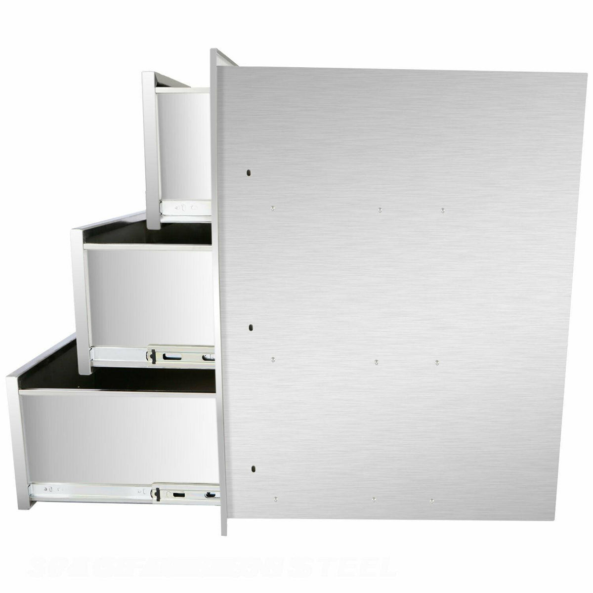 Outdoor Kitchen Drawers 19.5x26.5x18 Inch BBQ Stainless Steel 3/Tripe ,New