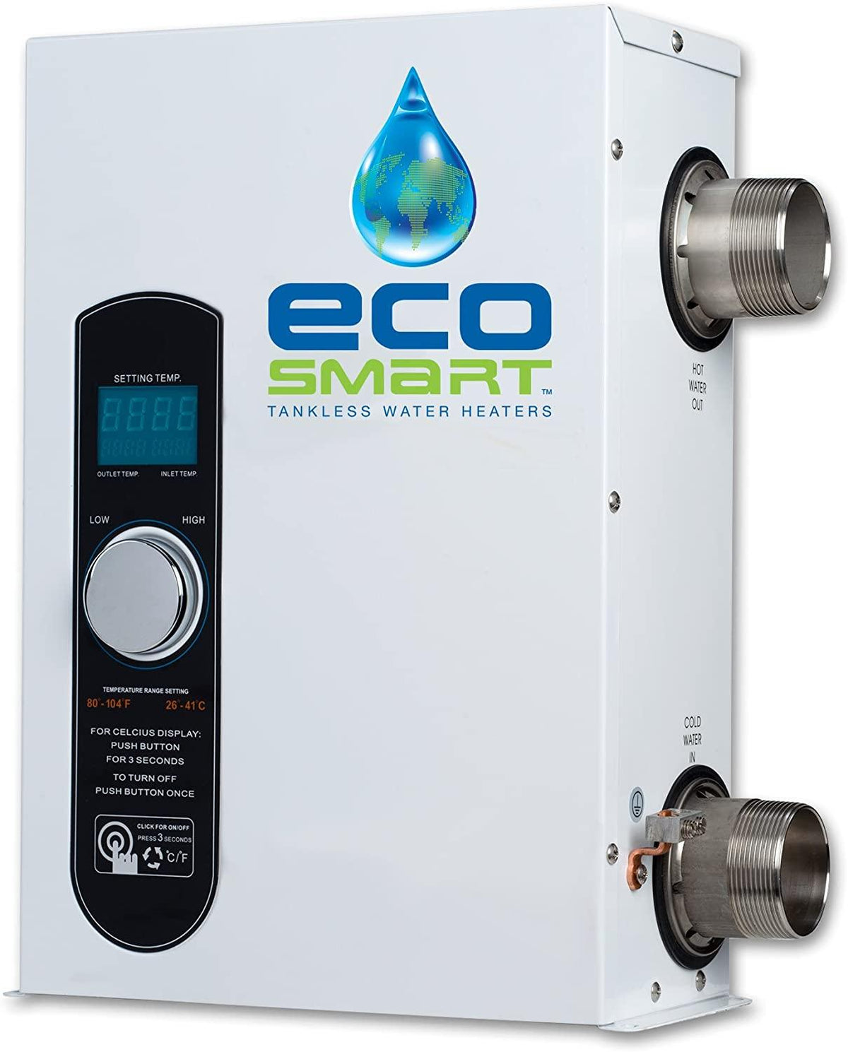 EcoSmart SMART POOL 18 Electric Tankless Pool Heater, 18kW, 240 Volt, 75 Amps with Self Modulating Technology