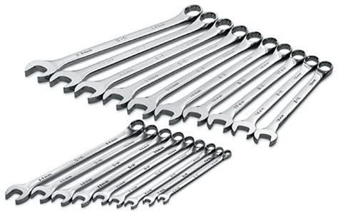 SK 86037 SuperKrome 19 Piece 12 Point 6-Millimeter to 24-Millimeter Long Pattern Combination Wrench Set