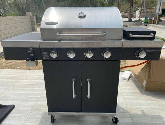 1 PC 27.5"x16.5" Multifunctional Courtyard Outdoor Steel Gas BBQ Grill