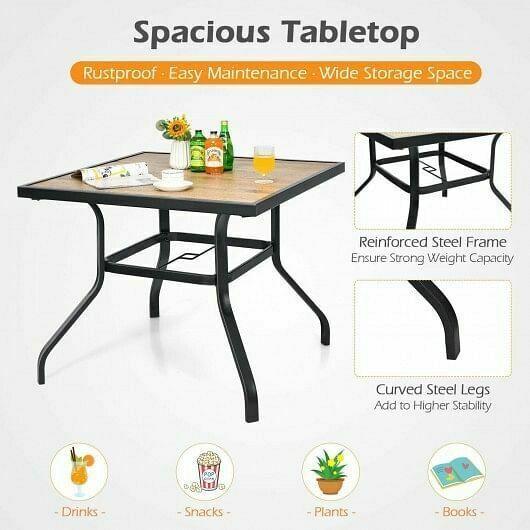 5-Piece Outdoor Patio Dining Set with Soft Cushions