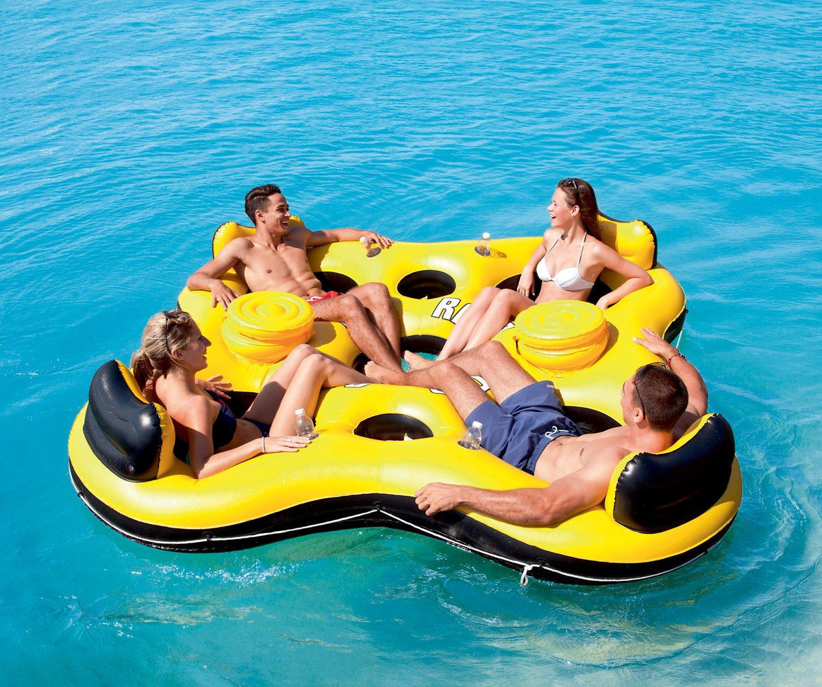Oasis Island 5-Person LounRaft & Rapid Rider 4-Person Island