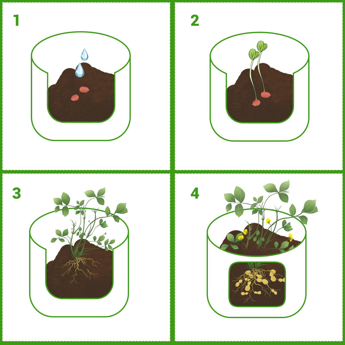 33 Pack 10 Gallon Potato Planting Bag Observon Harvest Window Garden