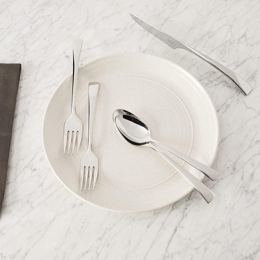 Zwilling JA Henckels Bellasera Satin 45-Piece 18/10" Stainless Steel Flatware Set, Silver