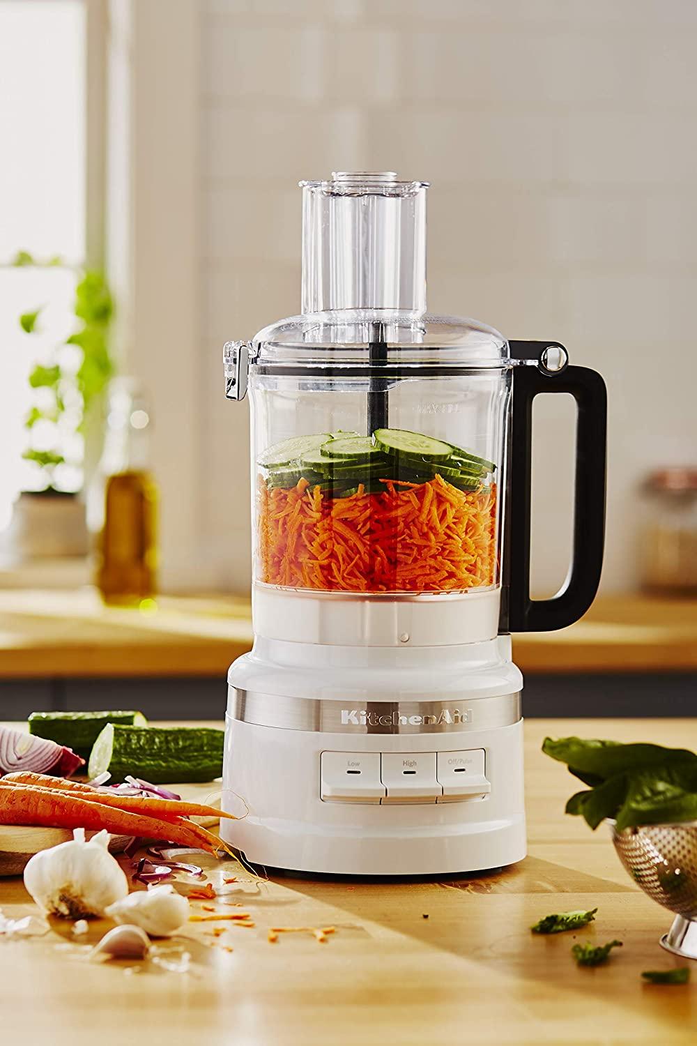 KitchenAid KFP0918WH Easy Store Food Processor, 9 Cup, White