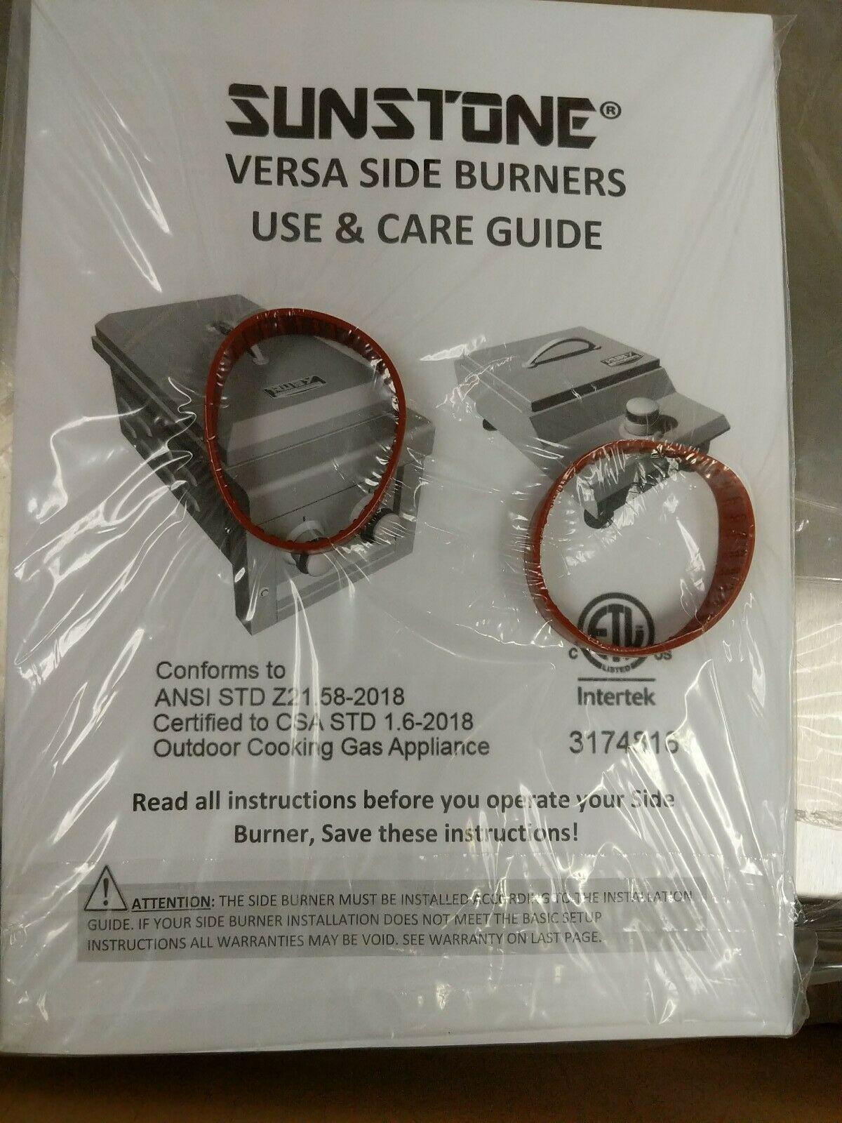 Sunstone Ruby Series 13-in Versa Slide-in Double Gas Burner LED Light And...