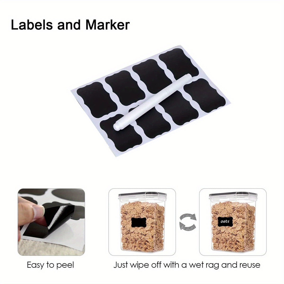 Organize Your Kitchen Pantry With This 4/7-Piece Airtight Food StoraContainer Set - BPA Free, Dishwasher Safe, And Includes Labels!