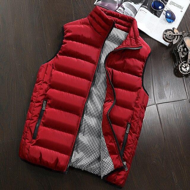 Fashion Men Sleeveless Jacket Winter Vest