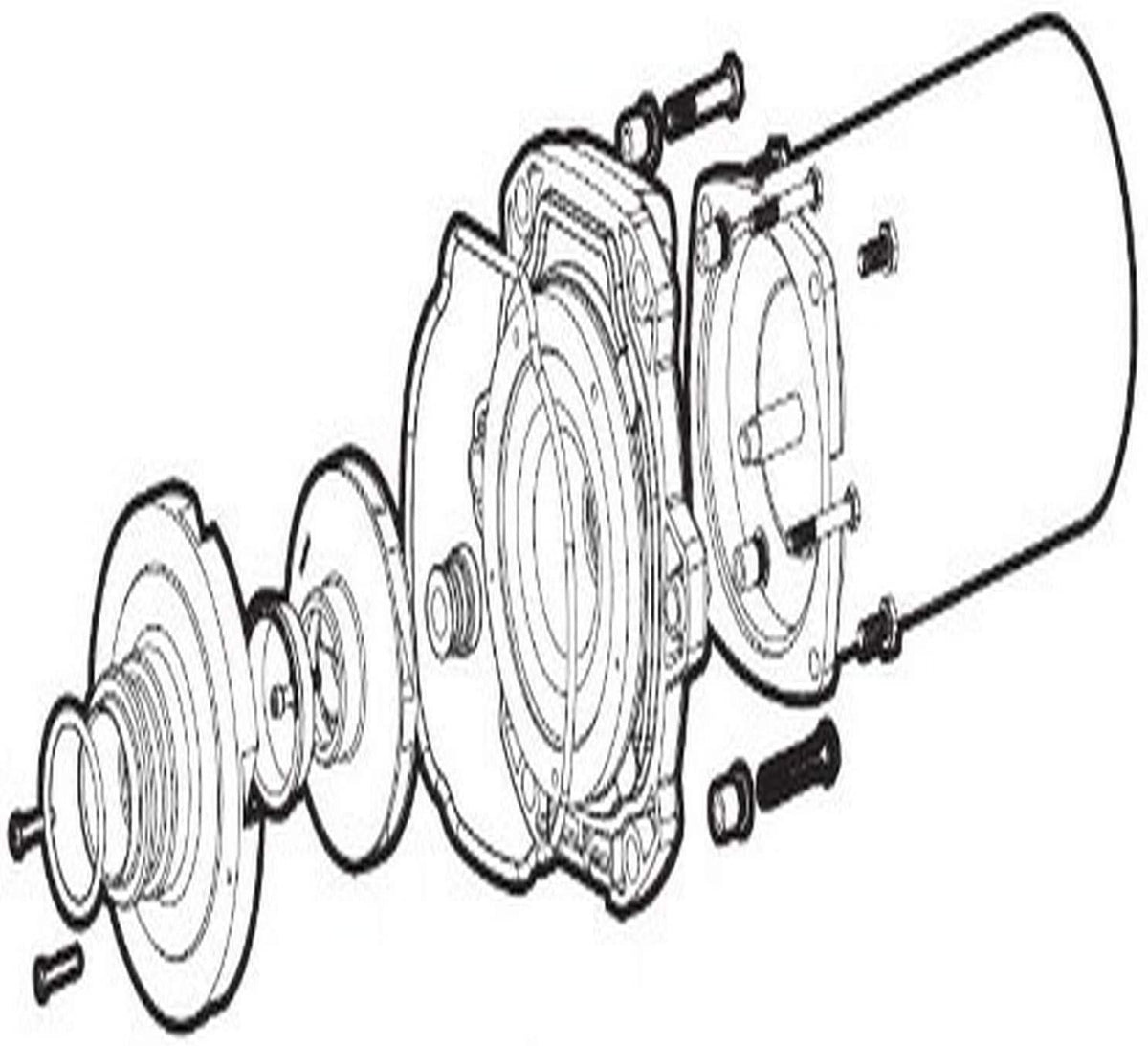 Hayward SPX3250Z1PE 5-Horsepower Energy Efficient Full Rate Power End Replacement for Hayward Tristar SP3200EE Series Pump