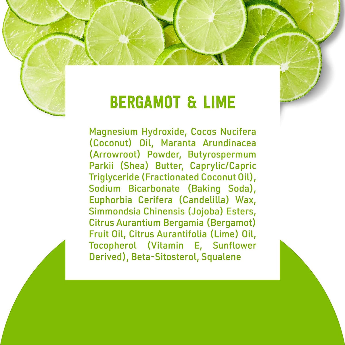 Schmidt's Aluminum Free Natural Deodorant For Women and Men, Bergamot & Lime with 24 Hour Odor Protection, Certified Cruelty Free, Vegan Deodorant, 2.65oz 4-pk