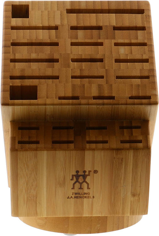 Zwilling J.A. Henckels 26-Slot Bamboo Swivel Knife Block