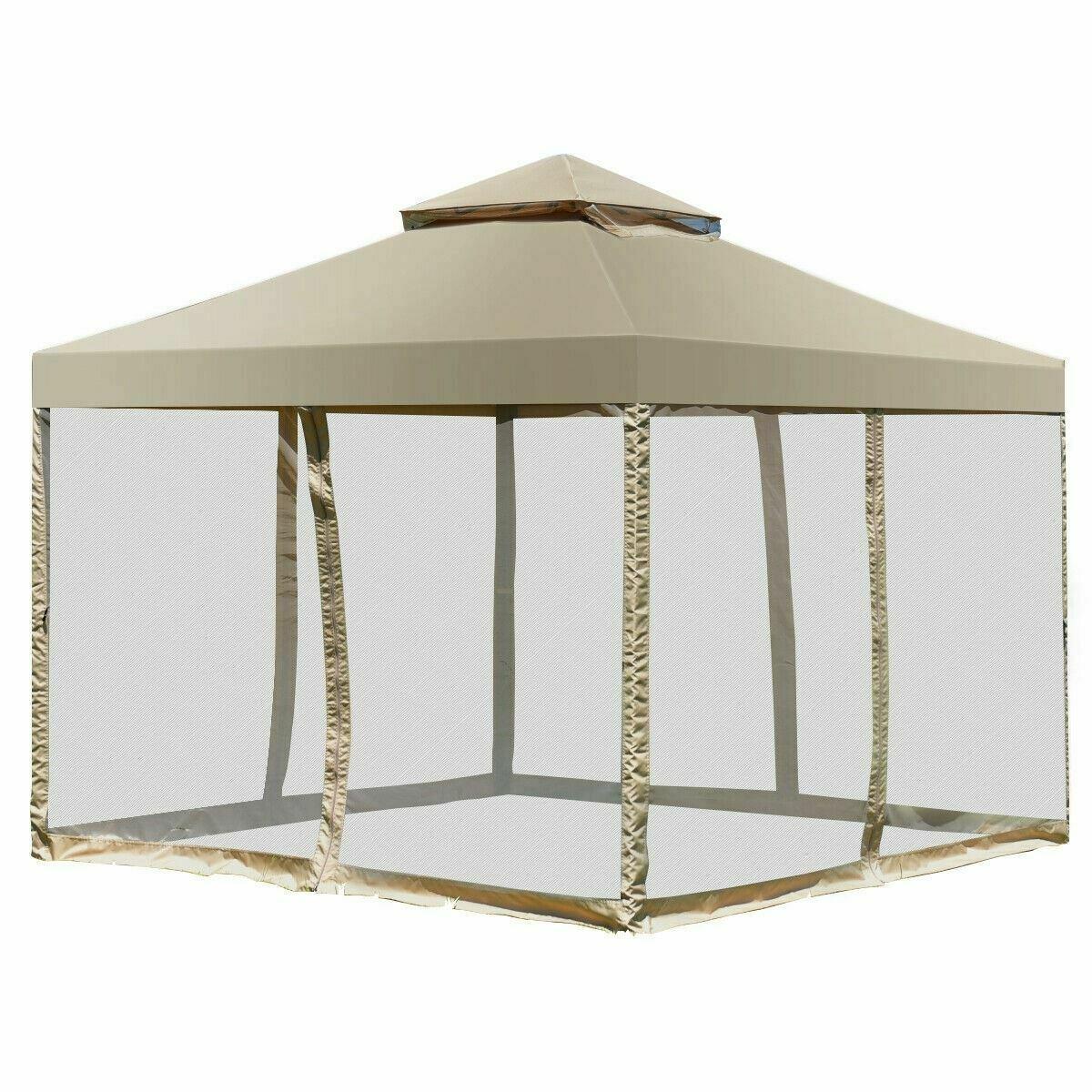 ModernOutdoor 2-Tier 10' x 10' Screw-free Structure Shelter Awning Gazebo Canopy