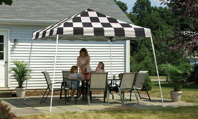 ShelterLogic 22549 12x12 SL Pop-up Canopy Checkered Flag Cover Black Roller Ba