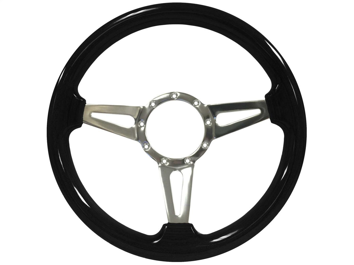 Volante Steering Wheels; S9 Sport Black Ash Finished Wood Grip with ted 3-Spoke
