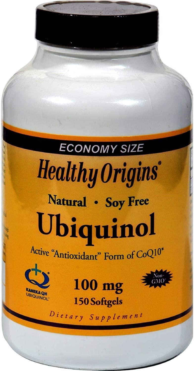 Healthy Origins Ubiquinol Kaneka QH - 100 mg - 150 Softgels -pack of 4