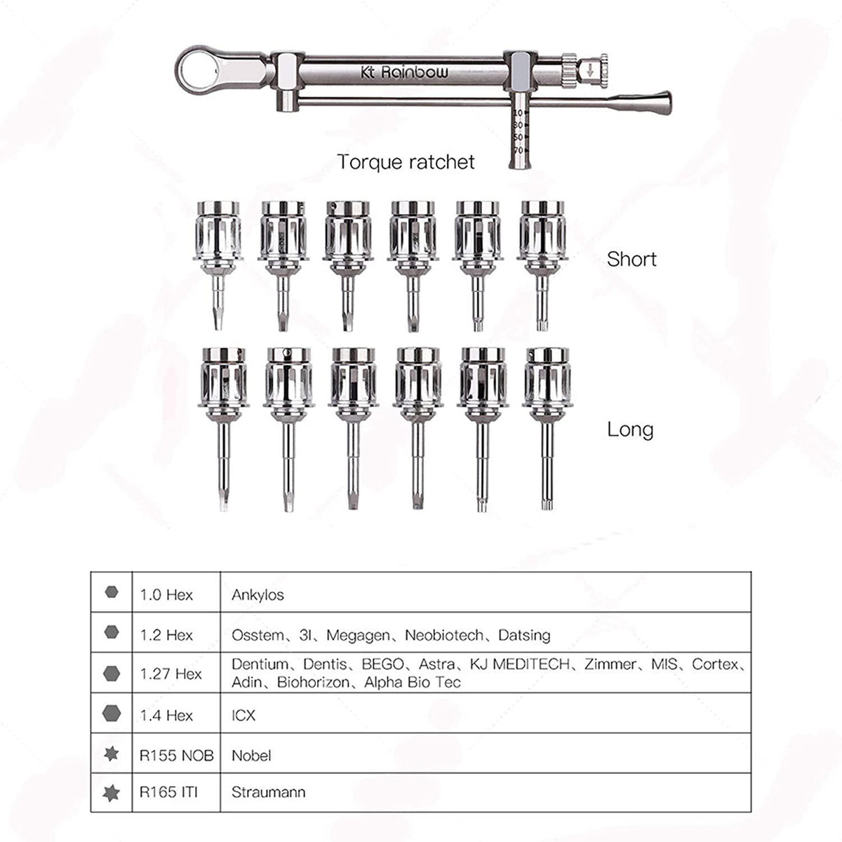 Dental Implant Tool Torque Wrench Kh-Kit Box