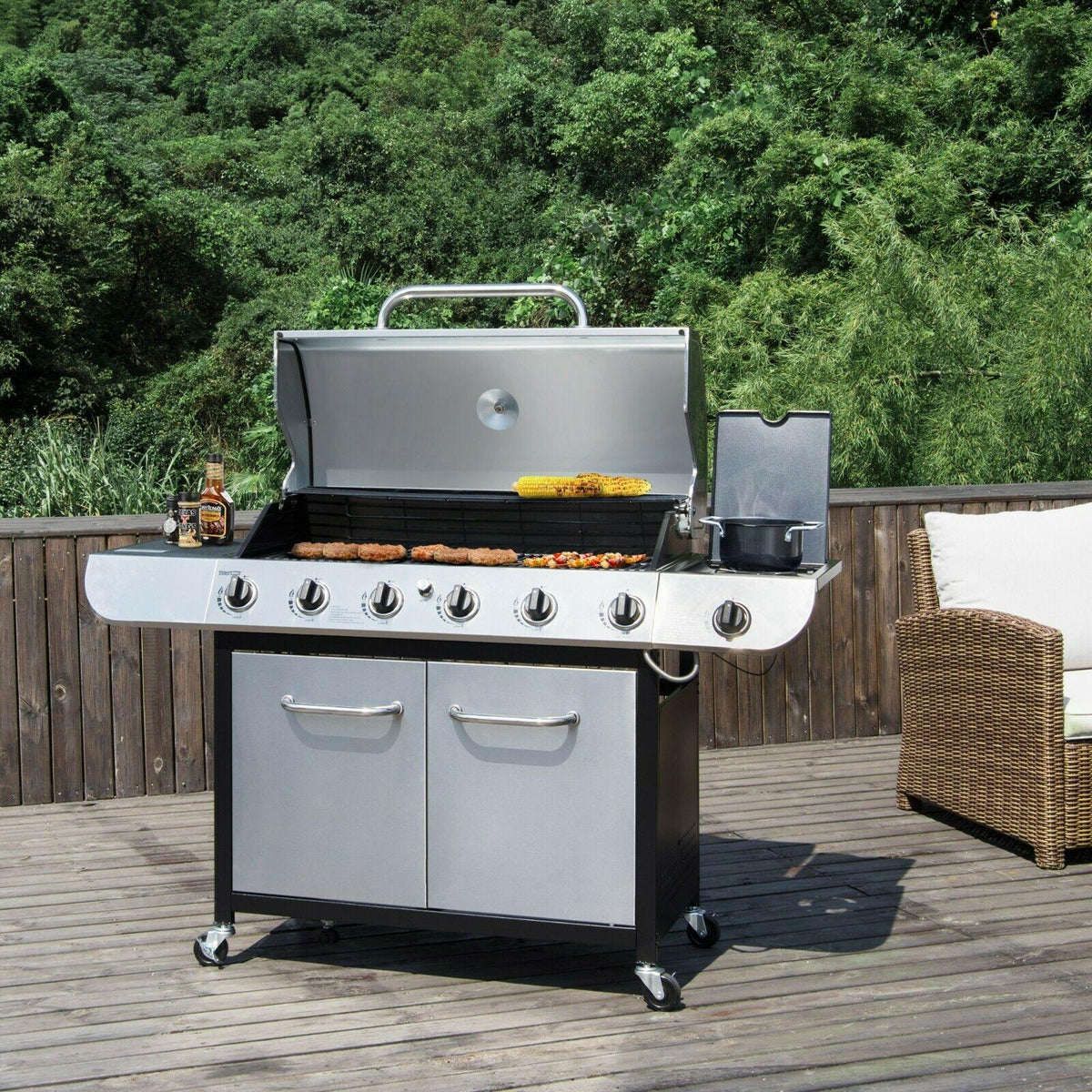 Royal Gourmet 6-Burner Stainless Steel Liquid Propane Gas Grill SG6002