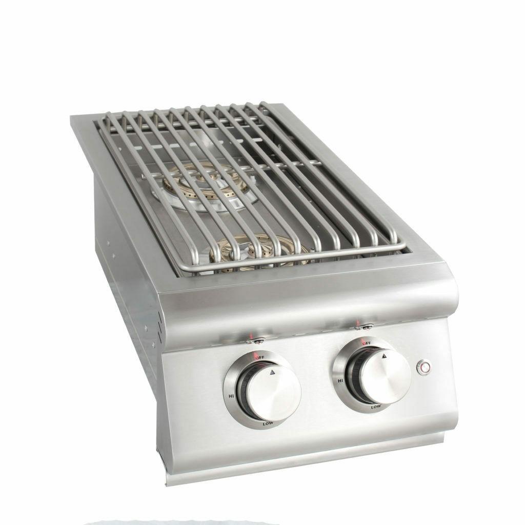 Blaze Built-In LTE Double Side Burner with Lights - Natural Gas
