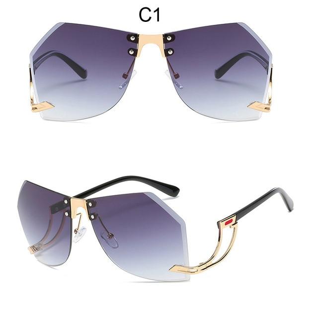 Women Popular Irregular Frameless Sunglasses
