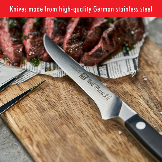 Zwilling J.A. Henckels Pro 4-pc Steak Knife Set, Black/Stainless Steel, 4.5" (38430-002)