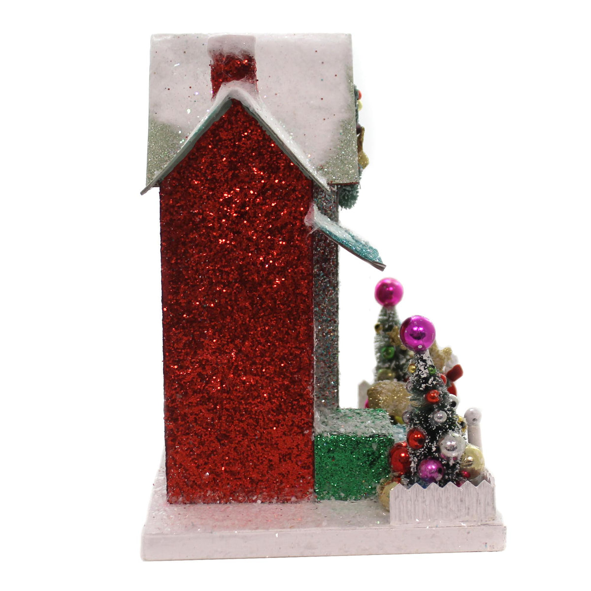 Cody Foster Merry & Bright Glitter Cottage Putz House Reindeer Christmas Hou275