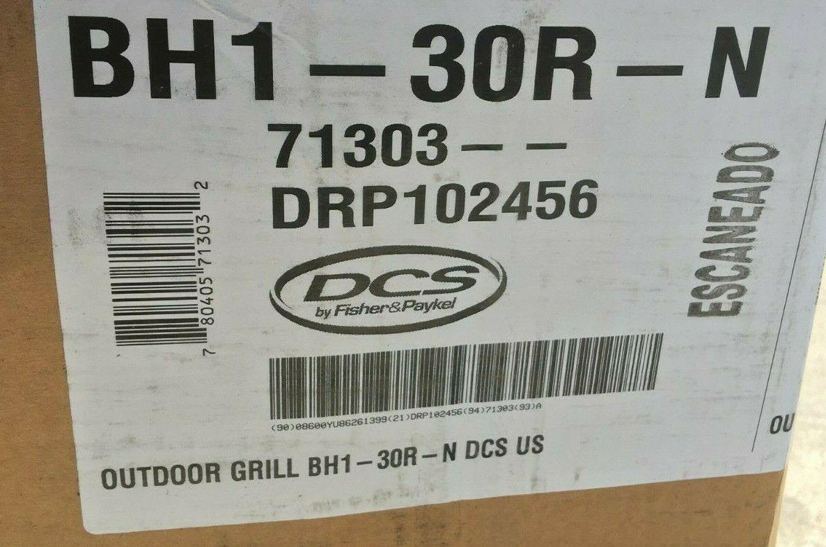 30" DCS STAINLESS STEEL TURAL GAS GRILL BH1-30R-N